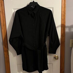 Express Black Portfolio Shirt Dress